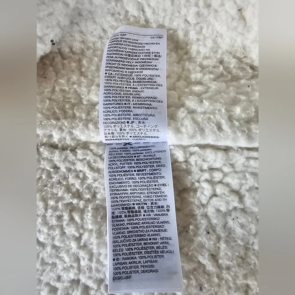 GAP Kids XL Floral Puffer Jacket Hooded Sherpa Lined Winter Coat Cottagecore - Picture 8 of 9